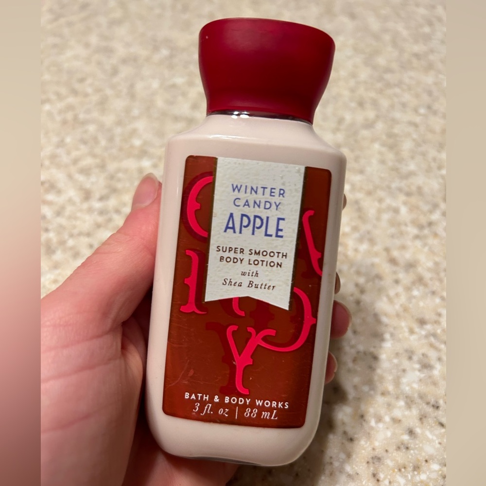 Bath & Body Works hand lotion, Winter Candy Apple with shea butter, 3oz